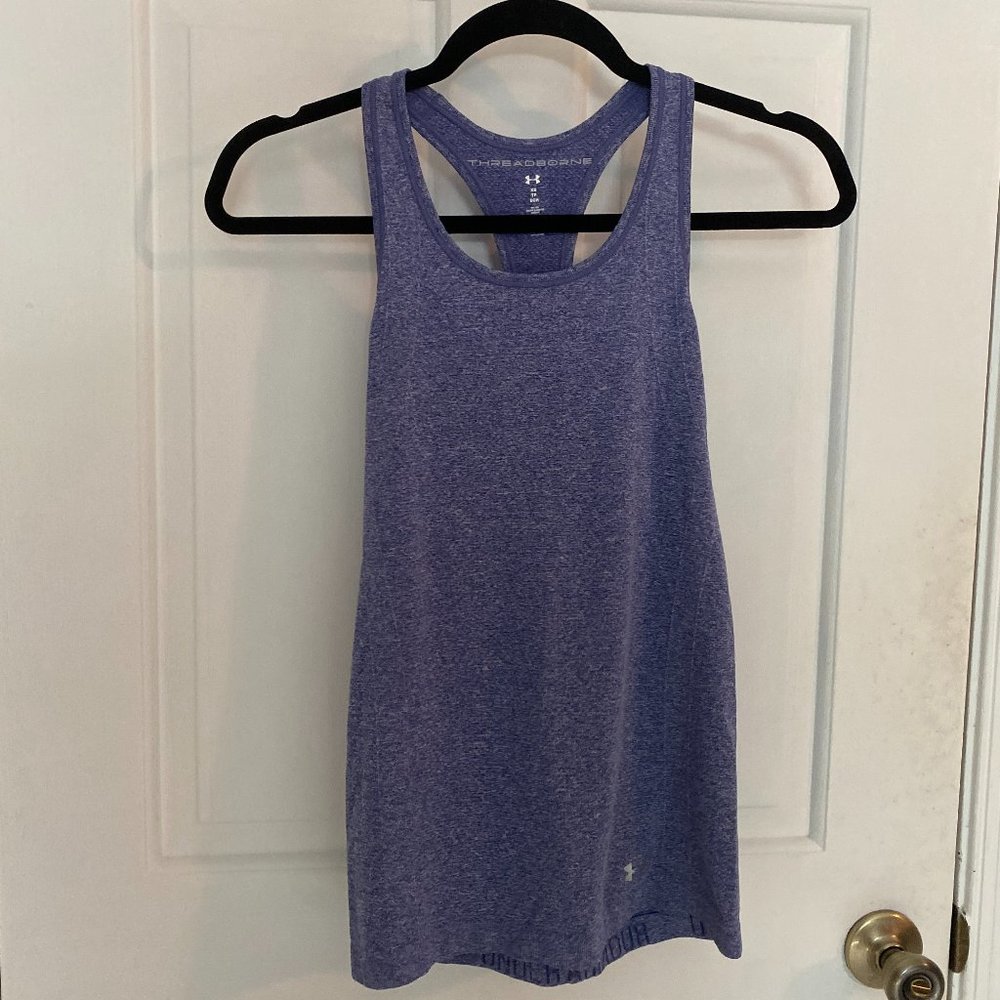 Under Armour Purple Threadborne Heat Gear Tank